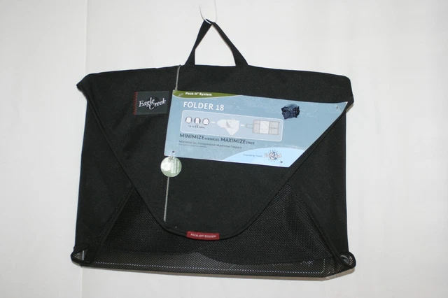 The Container Store Eagle Creek Travel Gear Luggage Garment Folder Black ~ NWT