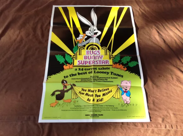 1975 Bugs Bunny Superstar Original Movie House Full Sheet Poster