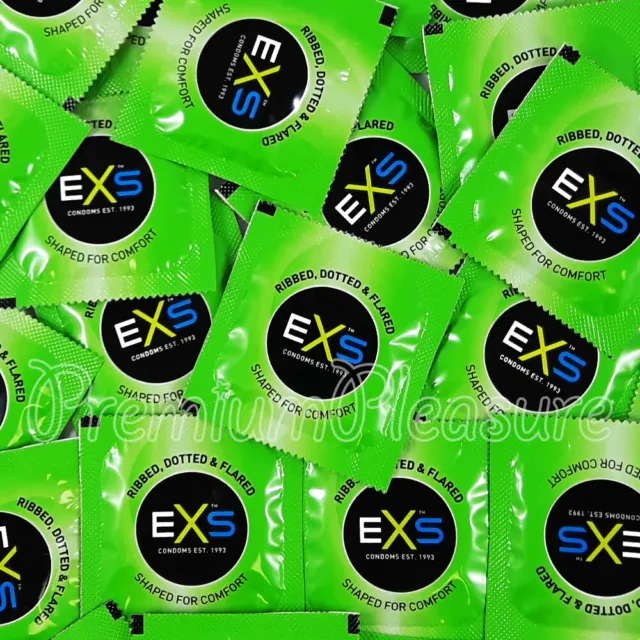 EXS Extreme 3 in 1 condoms Ribbed Dotted & Flared 3 in one Stimulating