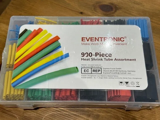 NEW Eventronic 900-piece Heat Shrink Tube Assortment