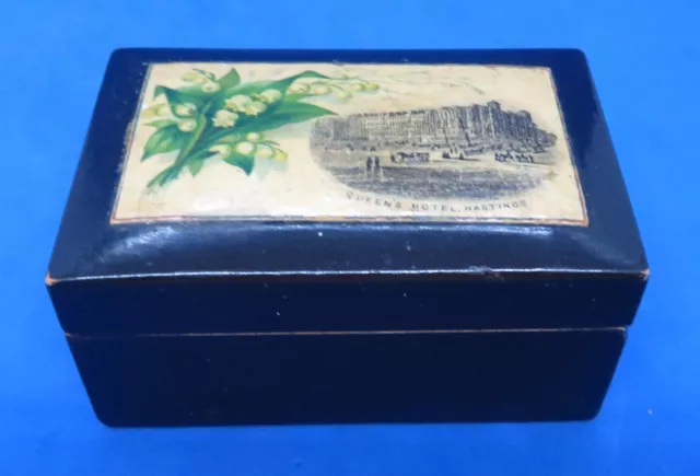 Scottish Mauchline Ware vintage Victorian antique small box - Hastings