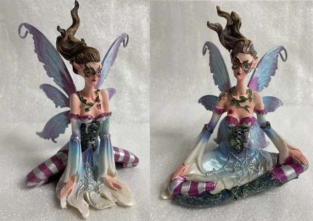 Figurines de Fées en résine, Deux Elfes masquées