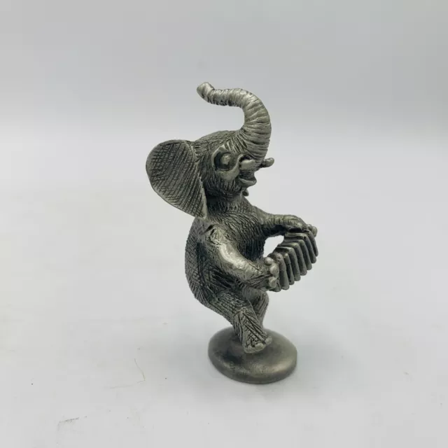 Hudson Pewter Strike Up The Band Anthropomorphic Elephant Xylophone Figurine