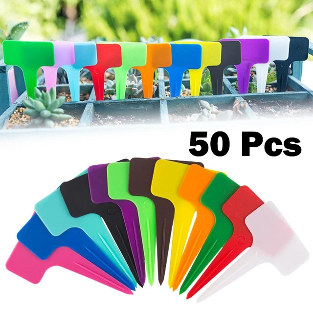 50 Etichette Per Piante In Plastica - Alte 28.5cm, Con Pennarello, Per Orto E Giardino