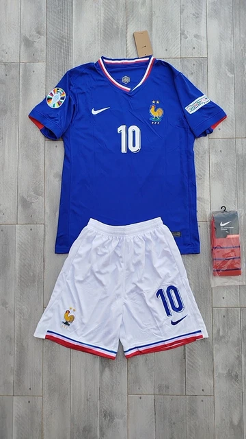 Maglia Francia Mbappe Home 2022-2024 - Bambini E Adulti, Poliestere Traspirante