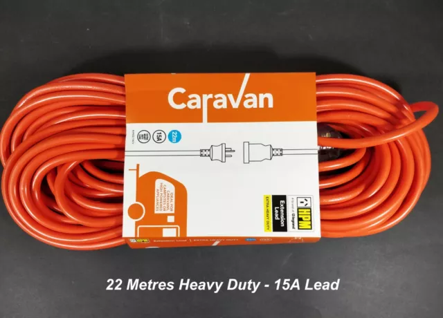 HPM 22 Metre Caravan Extension Lead Heavy Duty 15 Amp
