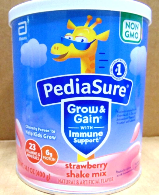 PediaSure Grow & Gain Shake Mix, Strawberry Flavor, 14.1 oz, Exp. 12/2024