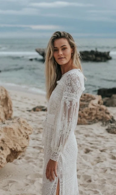 NWT SPELL DAWN Lace Dress L Belted Cream Boho Bride Hens Engagement Reception $245.00 - PicClick AU NWT SPELL DAWN Lace Dress L Belted Cream Boho Bride Hens Engagement Reception $245.00 - PicClick AU