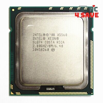 2 Matching Pair Intel Xeon Quad Core Processors X5570 2.93GHz 8MB SLBF3 