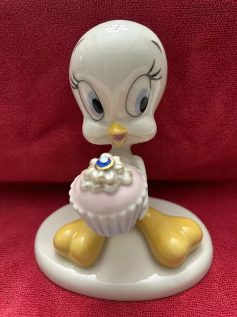 Lenox A Present From Tweety Porcelain Figurine Cupcake Blue Stone Warner Bros