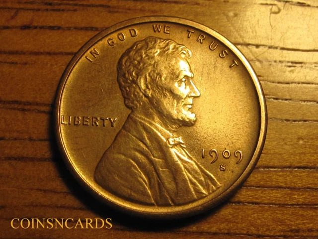 1909-S VDB Lincoln Cent Key to Series Uncirculated Details Full Bow Tie Scarce!