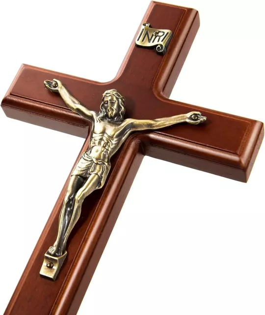 12 Inch Crucifix Wall Cross Handmade Wooden Catholic Crosses Wall Decoration New