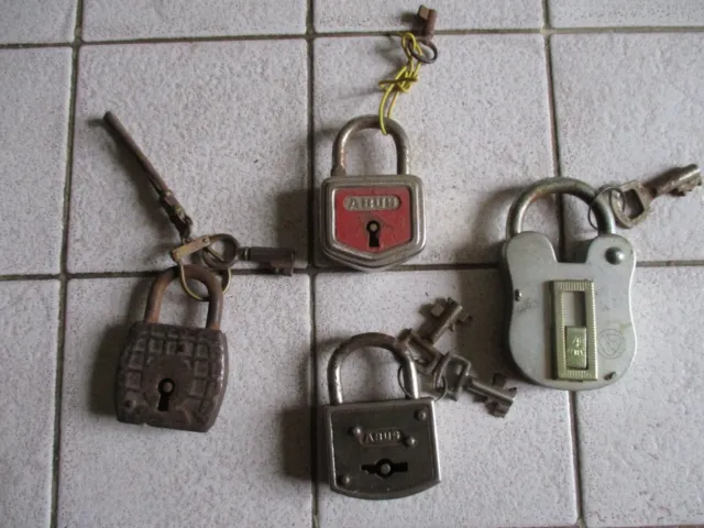 Lot Anciens Cadenas Vintage - ABUS - Made in Germany -