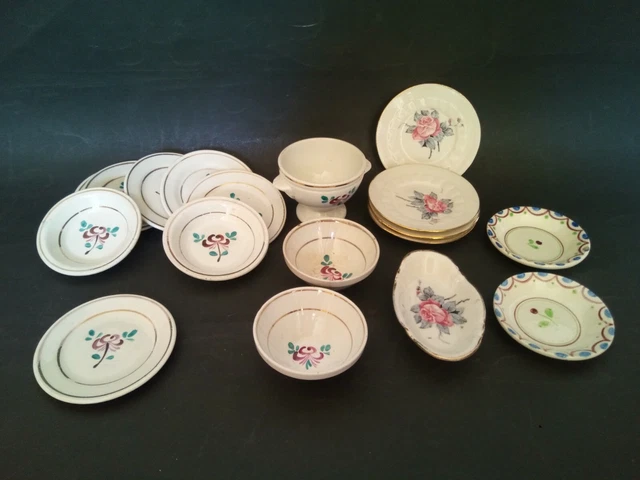 Dinette Faïence Fine HBCM Années 1930 - Lot De 31 Pièces - Style Art Déco Français