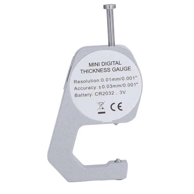 THICKNESS GAUGE MINI Digital LED Display Micrometer Dial Gauge 0 To