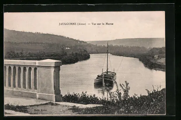 CPA Jaulgonne, Vue sur la Marne