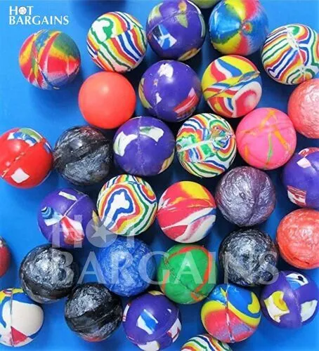 Super Bouncy Jet Balls Kids Birthday Party Bags Filler Colourful Rubber Balls UK