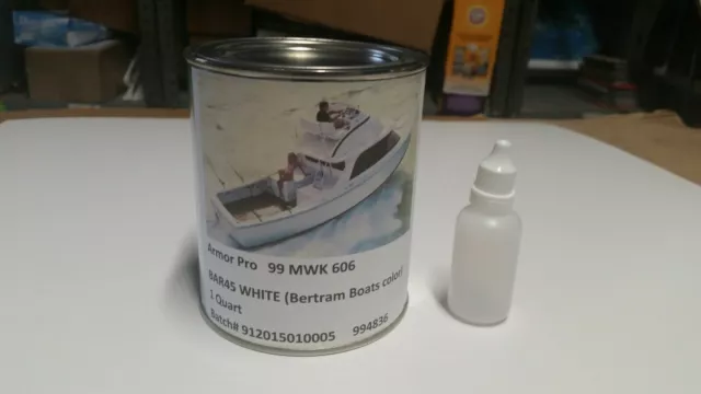 White gelcoat repair kit (Bertram color) without wax & hardner 1Pint