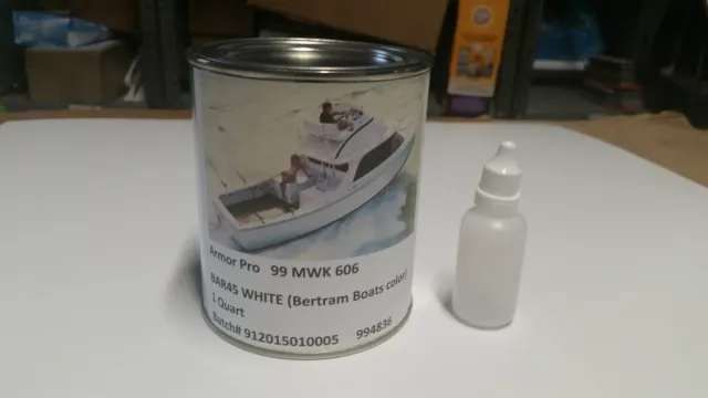 White  gelcoat (snow white) repair kit (Bertram color) with wax & hardner 1 gall
