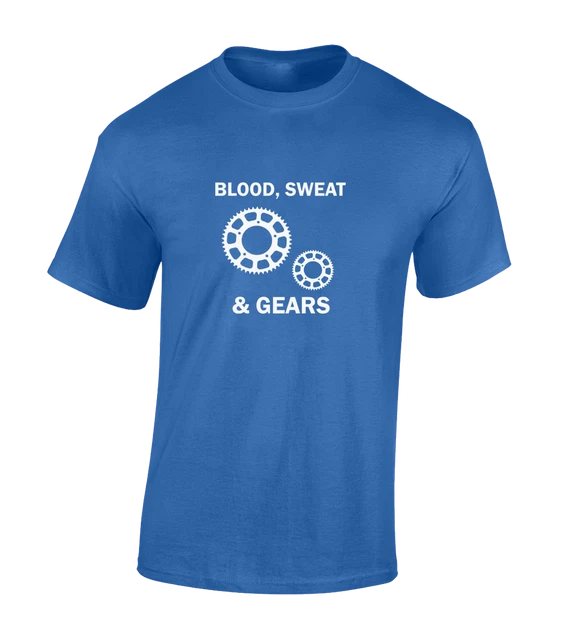 Blood Sweat And Gears T Shirt Uomo Regalo Per Ciclismo Top Bici Papà Nuova