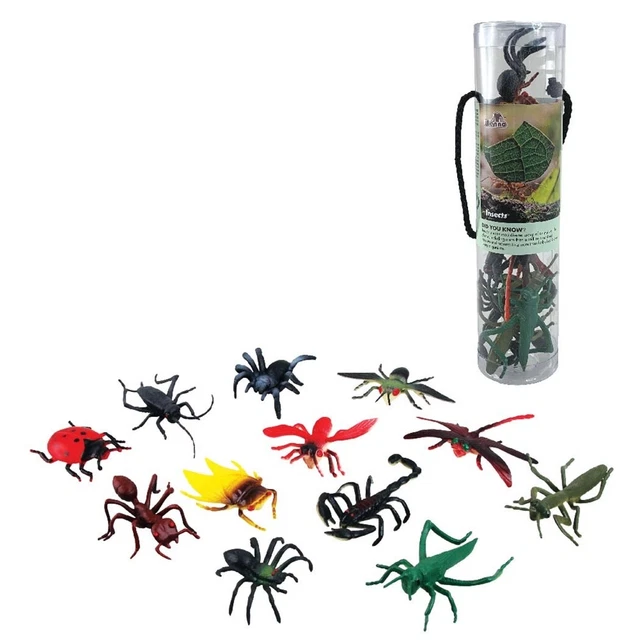 Paquete de 6 tubos divertidos Wenno - insectos W6905