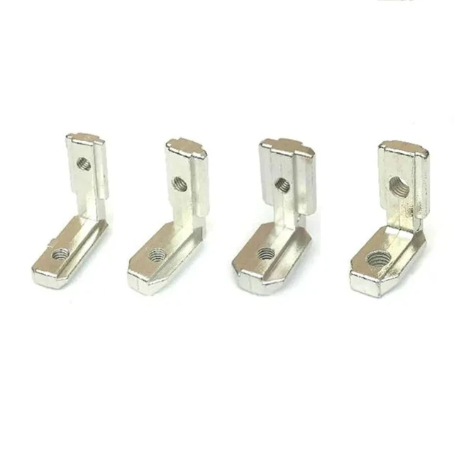 T Slot L Shape Corner Connector Joint Brackets with Screws for Aluminum Profiles