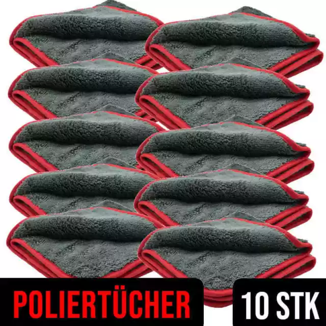 10x Liquid Elements Waxer Allround Mikrofaser Poliertuch Allzweck Tuch 40x40cm