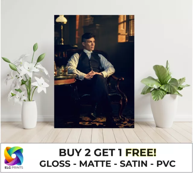 A1 LAMINATED Peaky Blinders Cillian Murphy TV Show Large Poster Art Print Gift