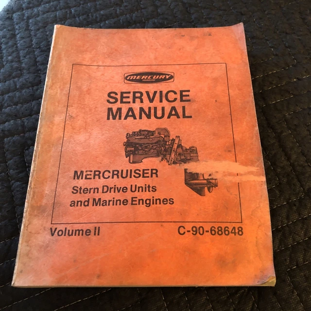 Mercury Stern Drive Units & Marine Engines Vol 2 Service Manual C-90-68648