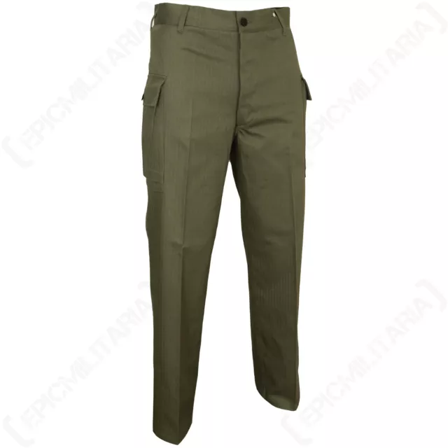 WW2 US Army HBT OD7 Trousers - Reproduction American Olive Drab Military 2