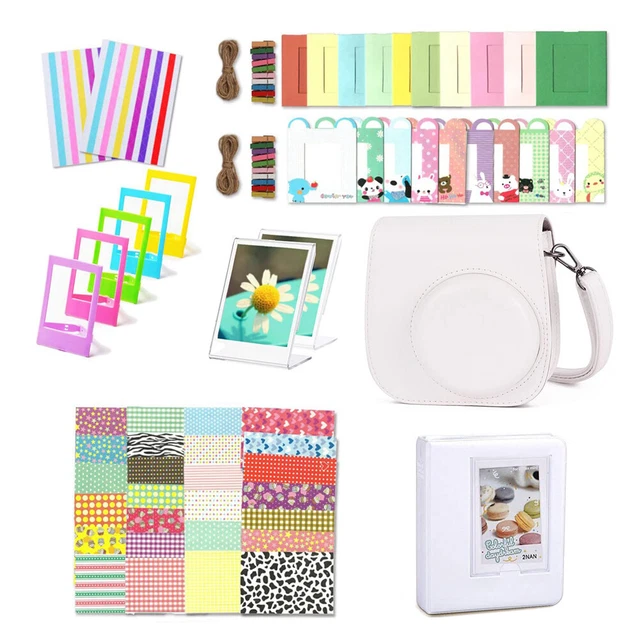 Juego de accesorios para Fujifilm Instax Mini 11 estuche álbum marco de fotos (blanco)