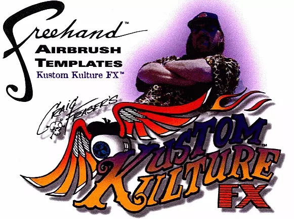 Artool Freehand Airbrush Stencils Craig Fraser Kustom Kulture FX Mini Series Set