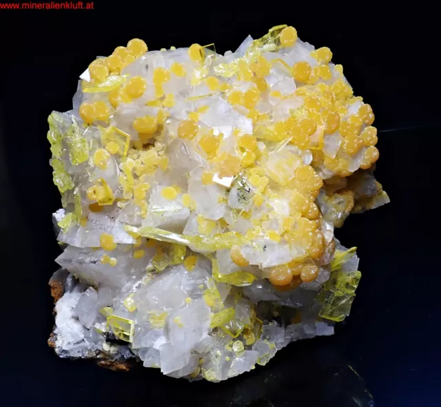 !! WULFENITE MIMETITE crystals CALCITE crystals OJUELA Mapimi Durango Mexico