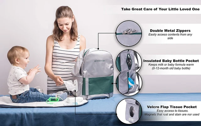 Multi Function Baby Diaper Bag Backpack with Changing station Mommy travel bag