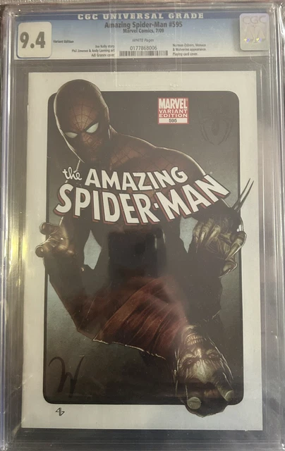 Amazing Spider-Man #595 Marvel Comics CGC 9.4 White Pages Granov Variant Cover