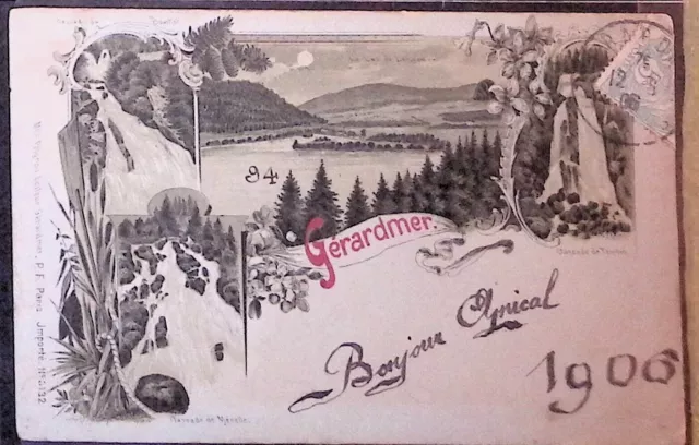 CPA Lithographie  illustrée  Lac de Gerardmer