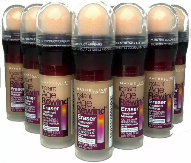 Maybelline New York Age Rewind Eraser Treatment Make Up Foundation. ALL SHADES