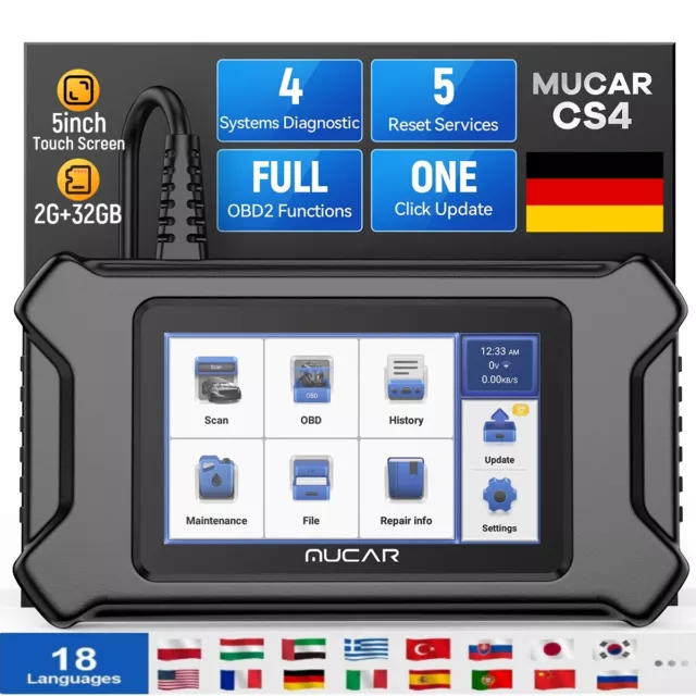 MUCAR CS4 Auto OBD2 Scanner ABS SRS Car Diagnosegerät Scan Tool Oil EPB TPMS