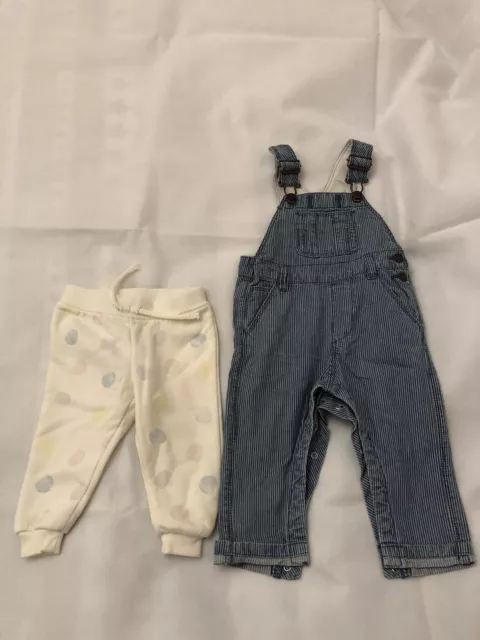 Baby girls bundle dungarees and trousers bundle set next and Primark 6-9 months