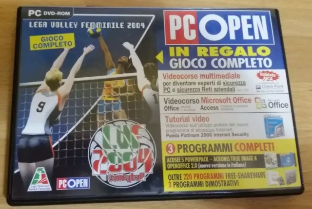 Gioco Pc Dvd Rom "Volley Live, Lega Volley Femminile 2004" Usato Pari Al Nuovo