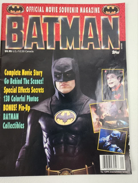 Magazine Bat Man BATMAN OFFICIAL SOUVENIR Magazine 1989 Tim Burton Michael Keaton Topps ...