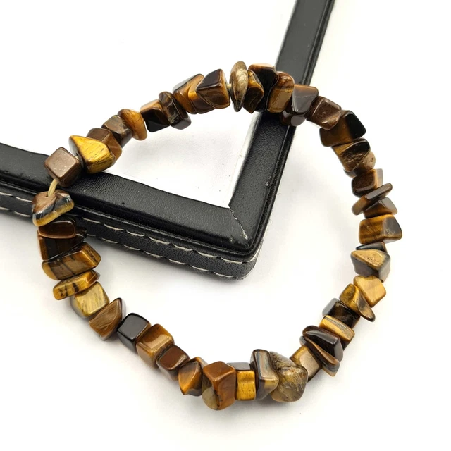 Naturel Tigre Eye Pierre Uncut Bracelet Précieuse Déguisement 5 10 MM 82 CT