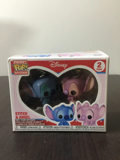 DISNEY LILO & stitch keychain lilo & angel keyrings 2 pack Funko pop ...