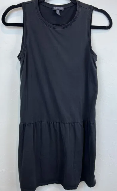 Eileen Fisher Dress Womens Small Petite Sleeveless T-shirt Mini Lyocell Stretch