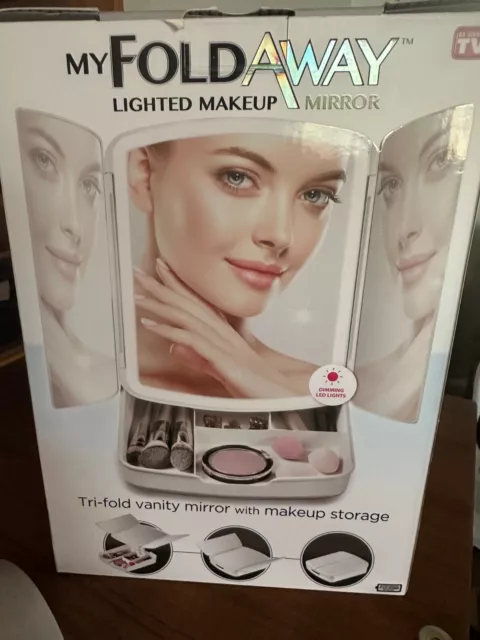 my fold away lighted make up mirror