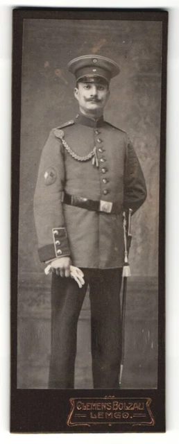 Photography Clemens Bolzau, Lemgo, Portrait Soldier in Uniform with Umbrella Hat Un