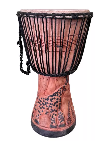 60cm Profi Djembe Trommel Afrika Ghana Ziegenfell Holz handgeschnitzt Qualität