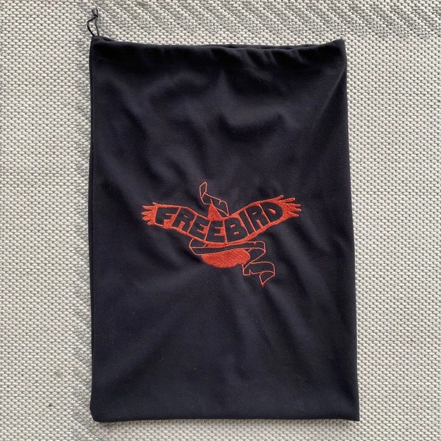 Freebird Polvo Zapatos Botas Bolso Negro Rojo 17x12 Bordado