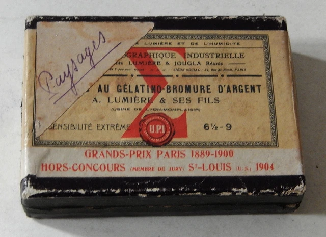 Boîte De Plaques Photo A. Lumière – Chloro-Bromure D'argent – 6,5×9 Cm – Non Ouvert