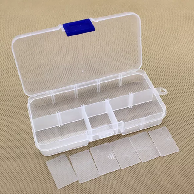 10 Grids Adjustable Storage Box Small Component Jewelry Tool Bead Pill Organi-wl